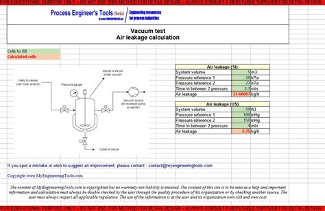 Air Leakage Calculator 